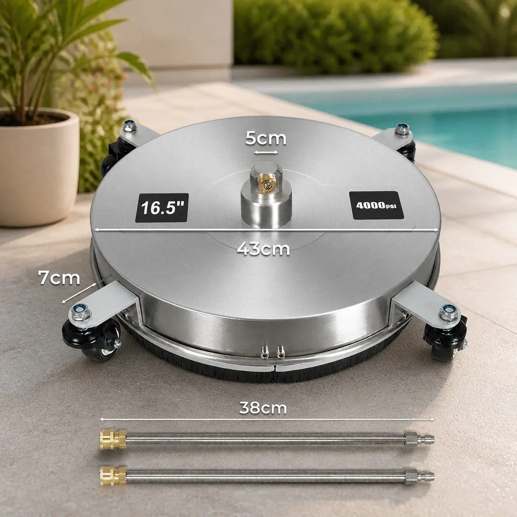 Pressure Washer Surface Cleaner Rotary Attachment Driveway Concrete Patio