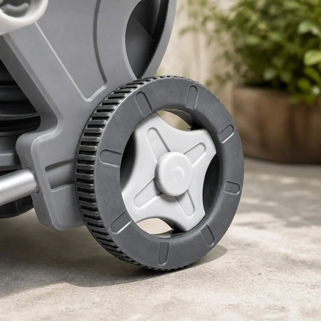 Portable Garden Hose Reel for Outdoor Use 1/2 Inch 45M Retractable Holder