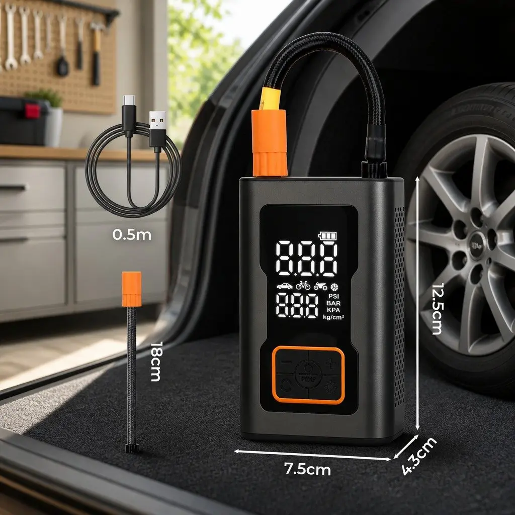 Portable Tire Inflator 150PSI Air Compressor 12V DC Electric Pump Car Bike Ball