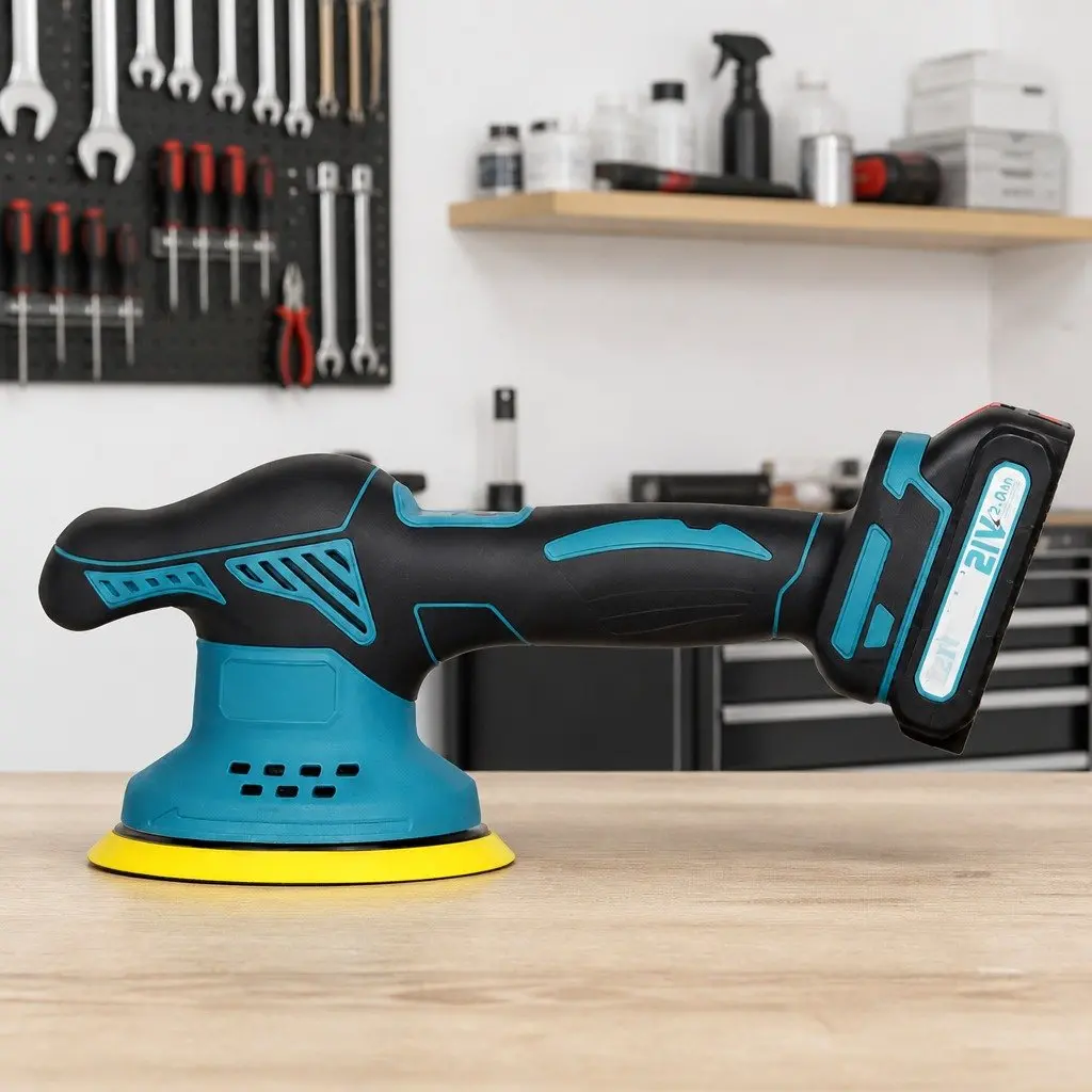 Cordless Car Polisher Buffer for Vehicles and Furniture 6 Inch 21V Brushless Motor 6 Speed