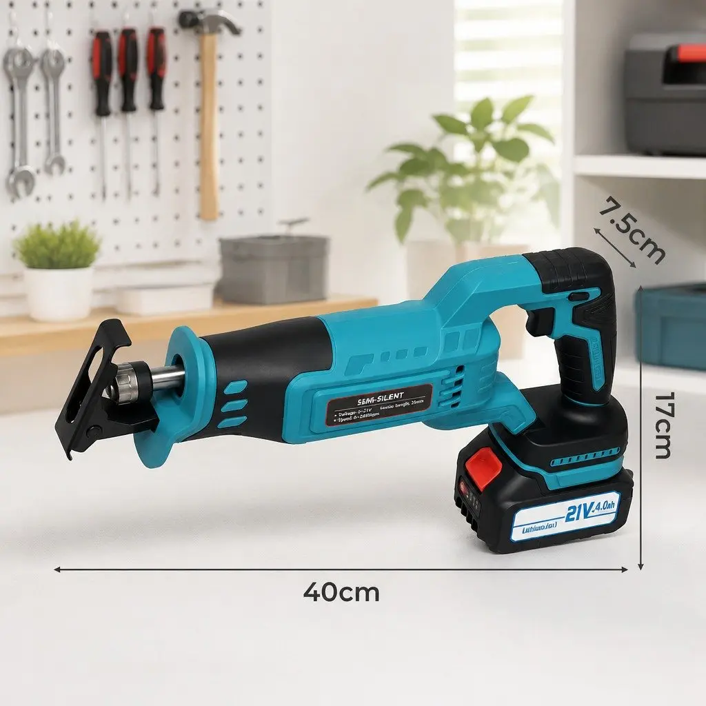 Cordless Reciprocating Saw for Wood and Metal Cutting 21V 22mm Stroke Length
