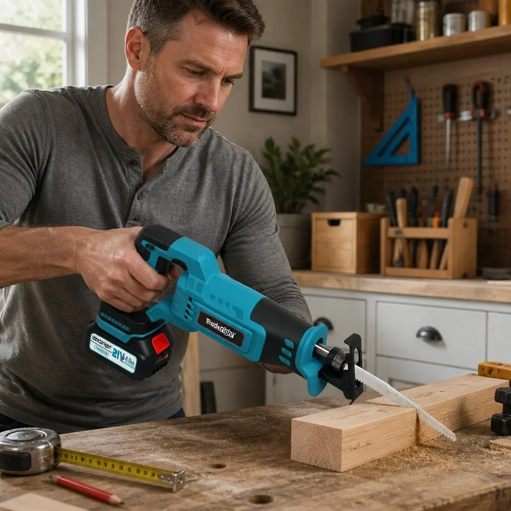 Cordless Reciprocating Saw for Wood and Metal Cutting 21V 22mm Stroke Length
