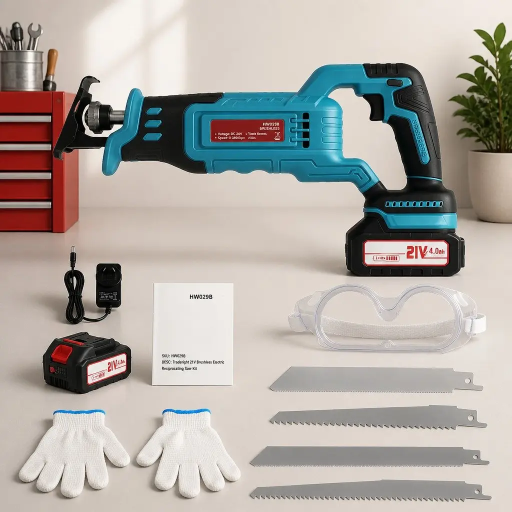 Cordless Reciprocating Saw for Wood and Metal Cutting 21V 22mm Stroke Length