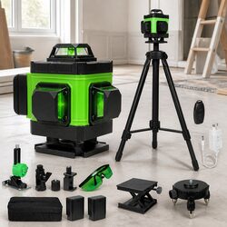 Compact 16-Line Green Laser Level: 12cm x 7cm x 10.5cm