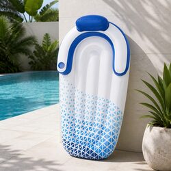 Inflatable Water Lounge 1.91m x 1.07m Pool Float Lounger Cup Holder