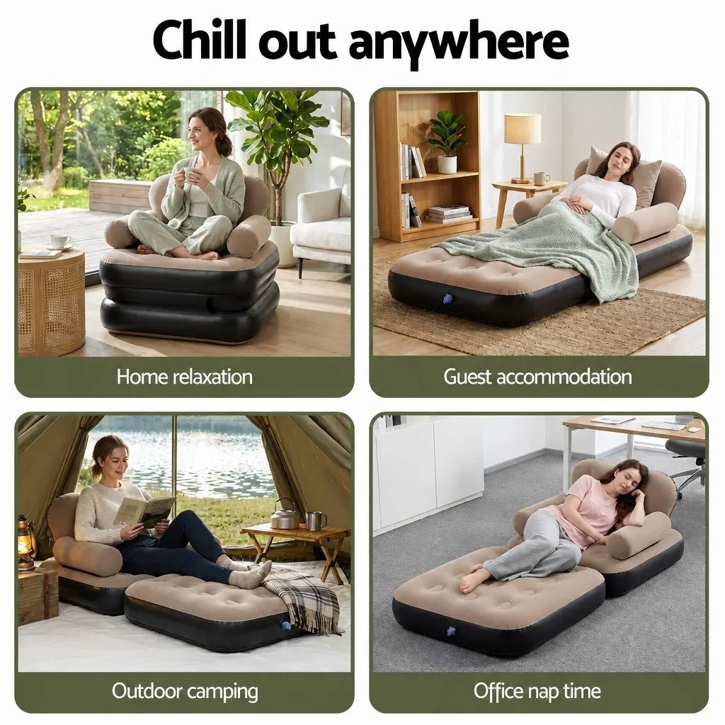 Inflatable Chair and Daybed with Pump