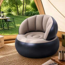 Inflatable Air Chair Blow Up Sofa Folding Lounge Seat Camping Outdoor Indoor