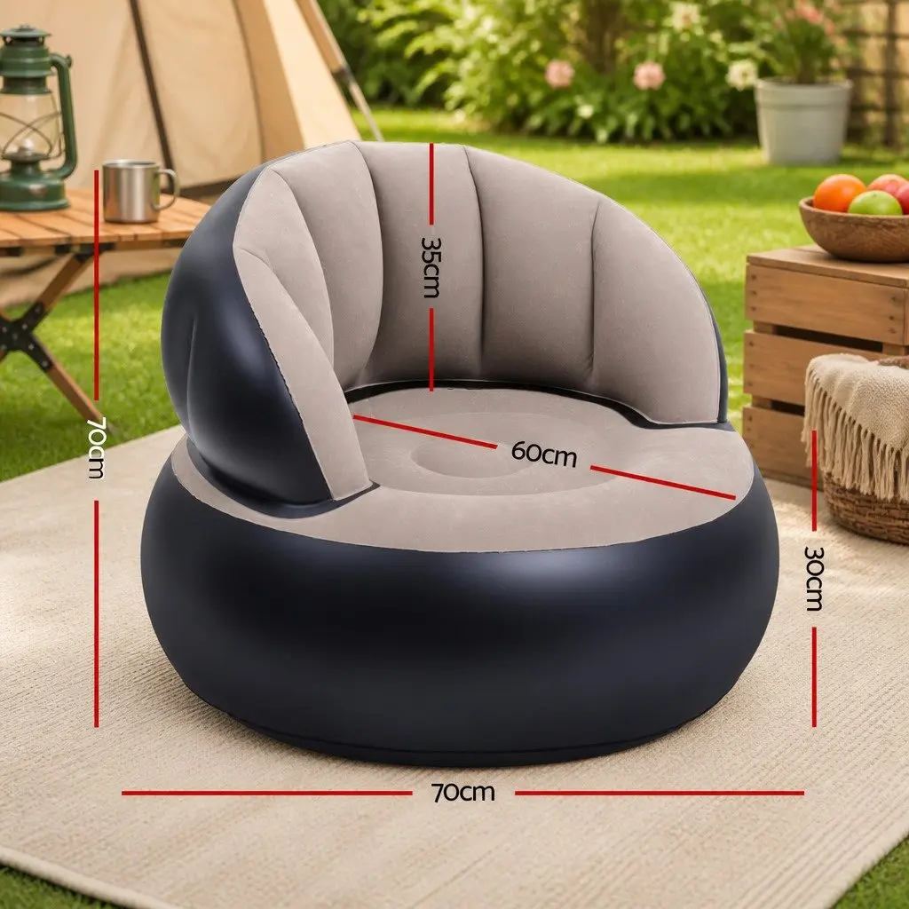 Inflatable Air Chair Folding Lounge Seat for Indoor Outdoor Use 70cm