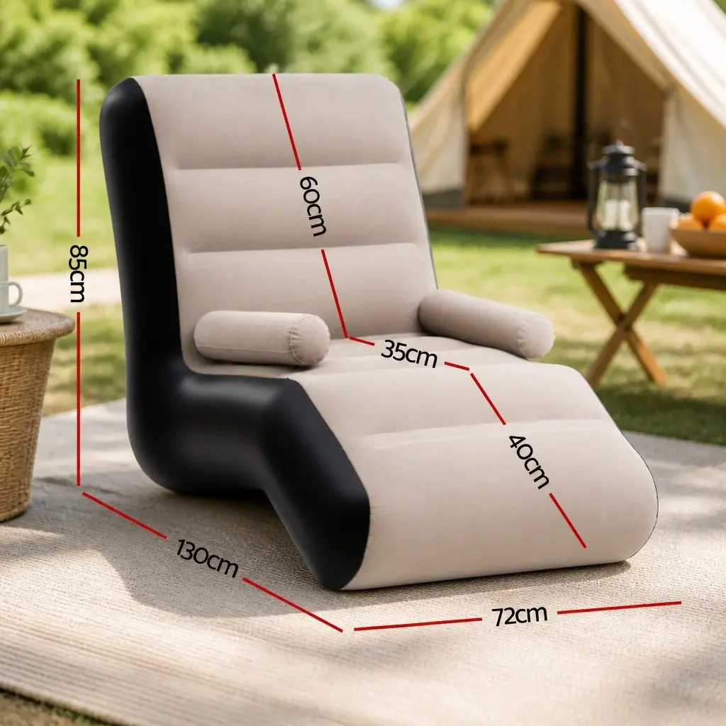 Inflatable Air Chair Sofa for Outdoor Use 130 x 72 x 85cm