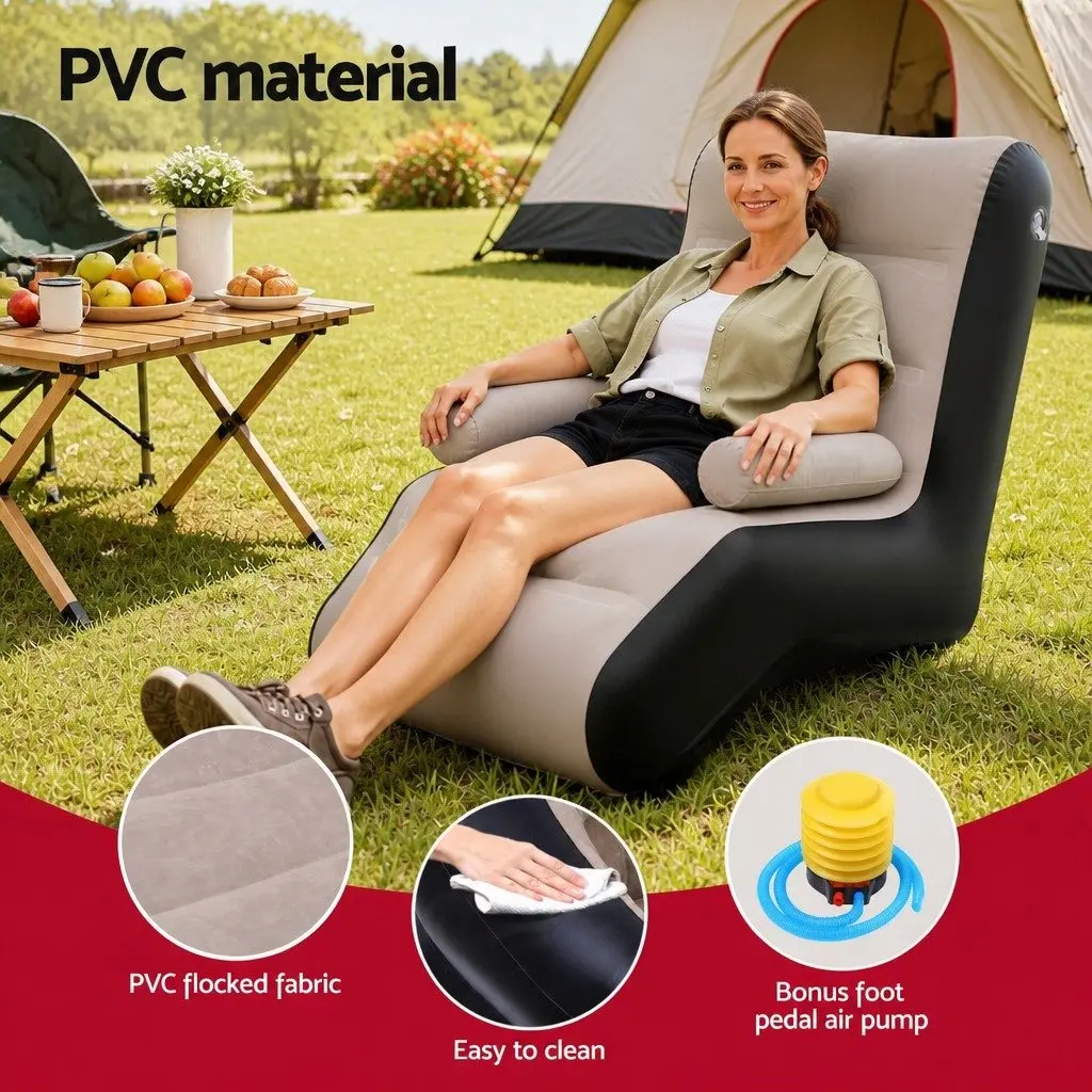 Inflatable Air Chair Sofa for Outdoor Use 130 x 72 x 85cm