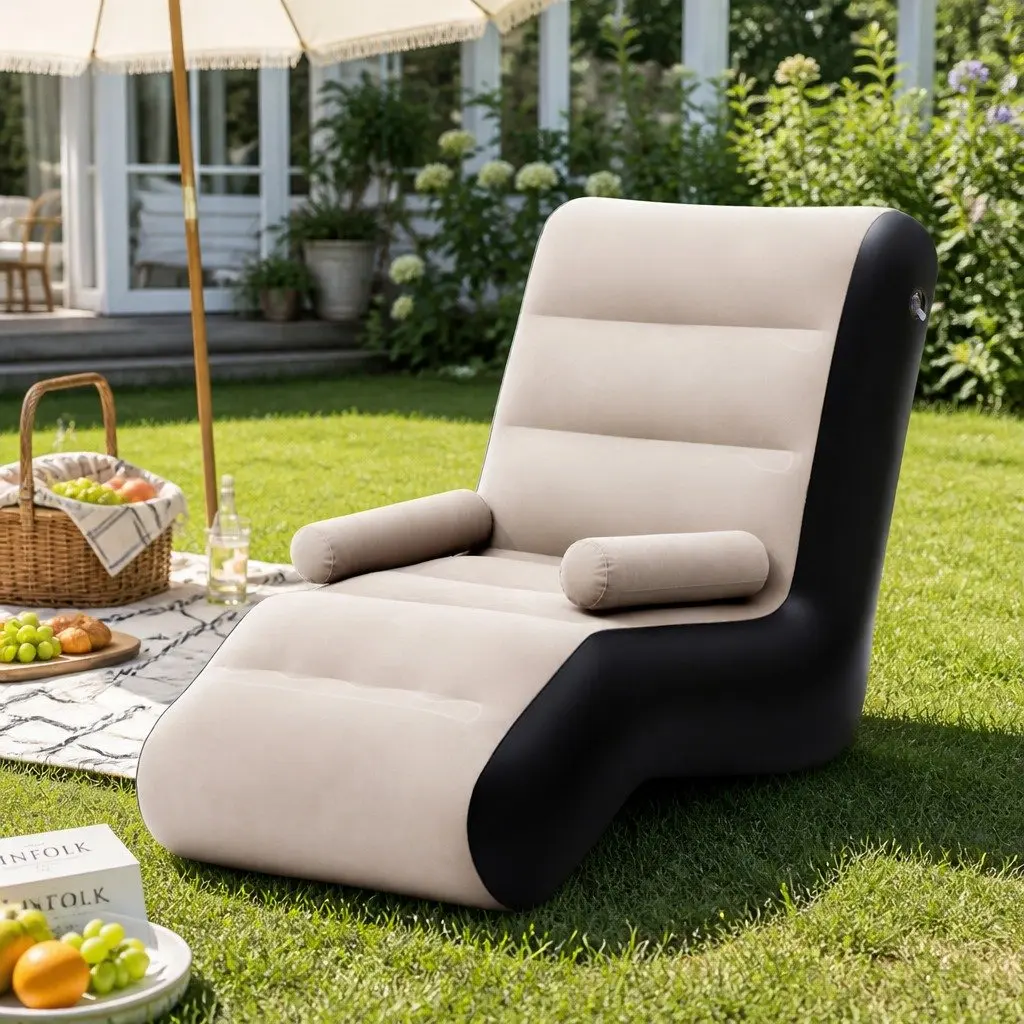 Inflatable Air Chair Sofa for Outdoor Use 130 x 72 x 85cm