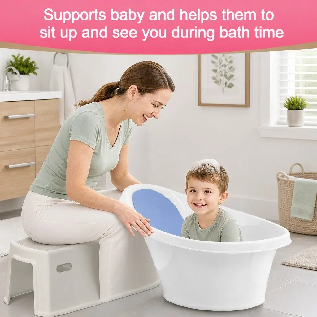 Baby Bath Tub with Backrest