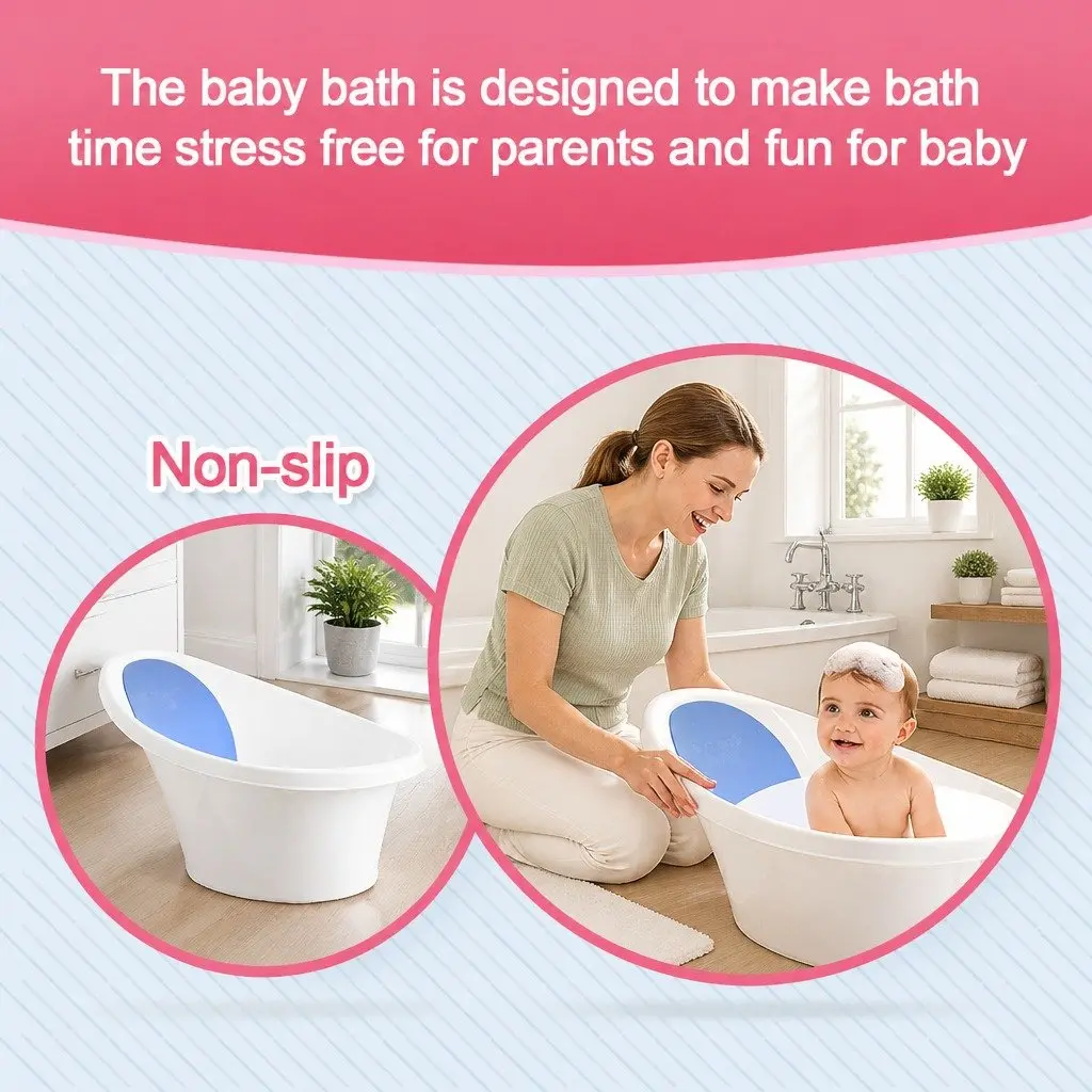 Baby Bath Tub with Backrest