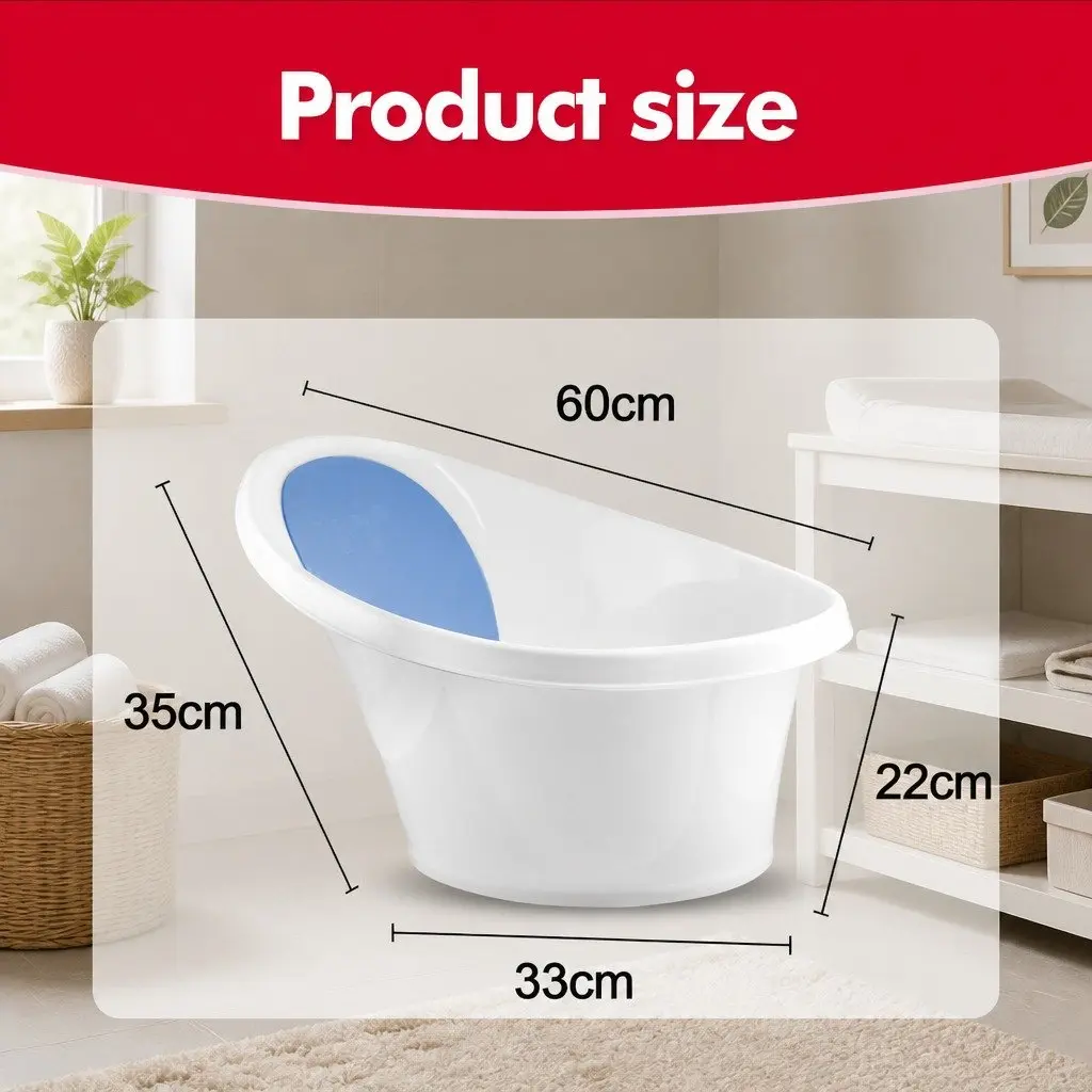 Baby Bath Tub with Backrest