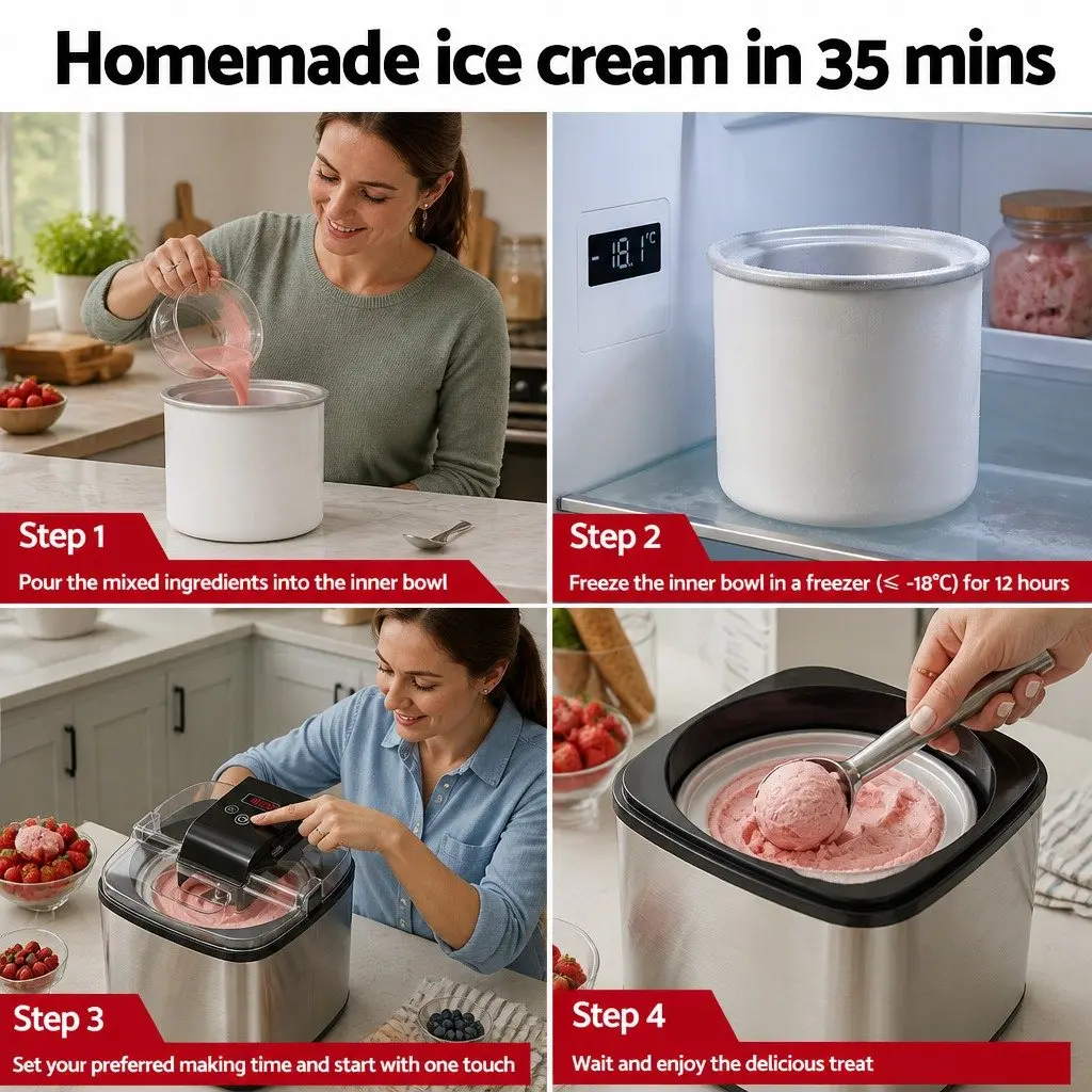 2L Ice Cream Maker Machine