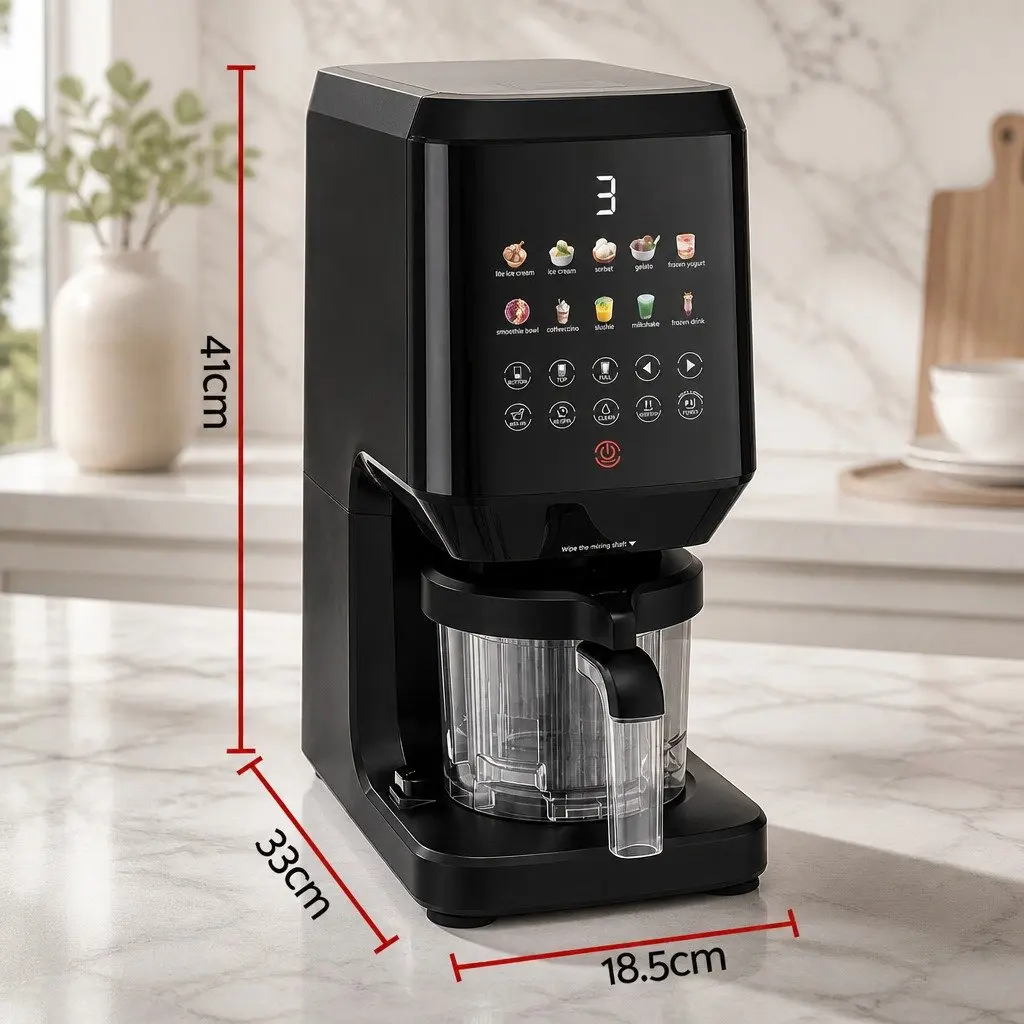 10-in-1 Ice Cream Maker Machine Kitchen Appliance Black