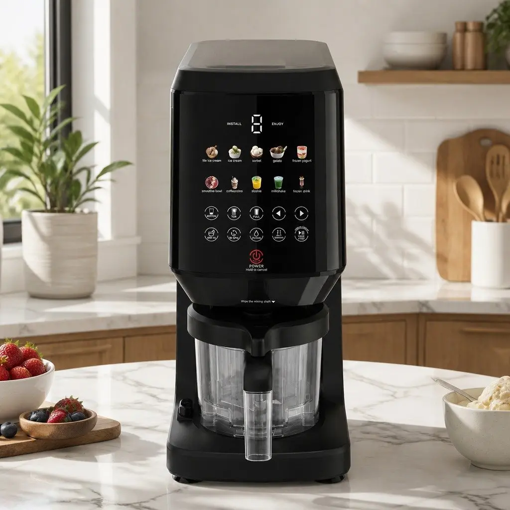 10-in-1 Ice Cream Maker Machine Kitchen Appliance Black