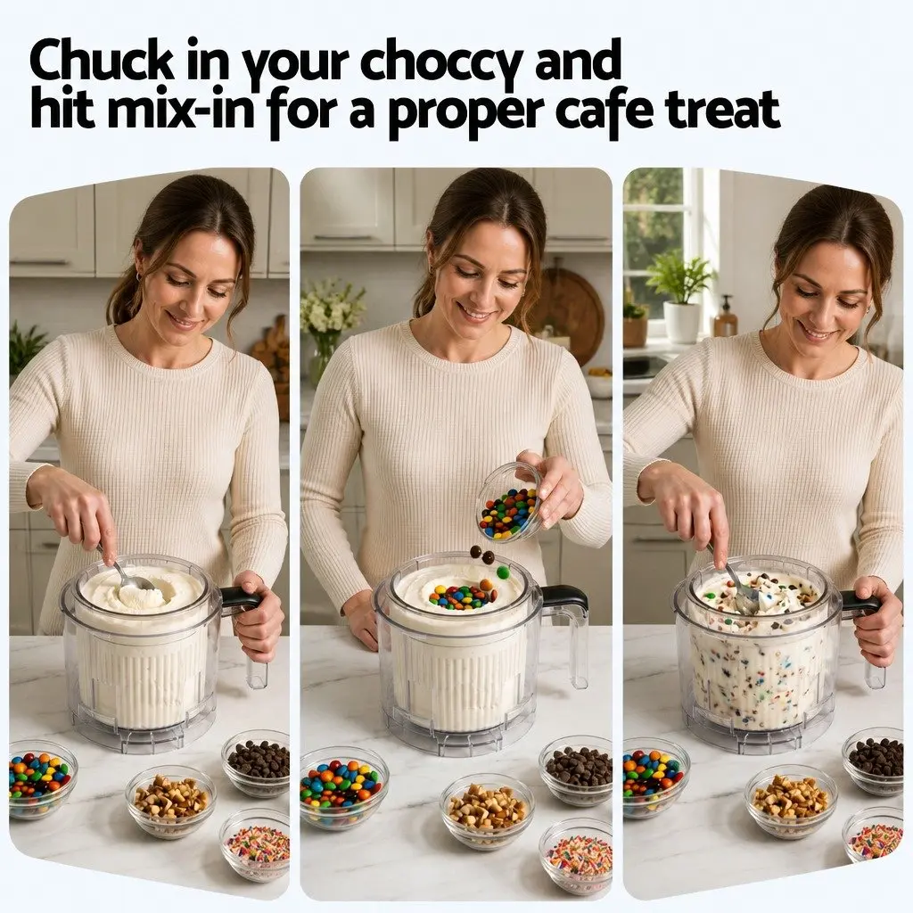 10-in-1 Ice Cream Maker Machine Kitchen Appliance Black