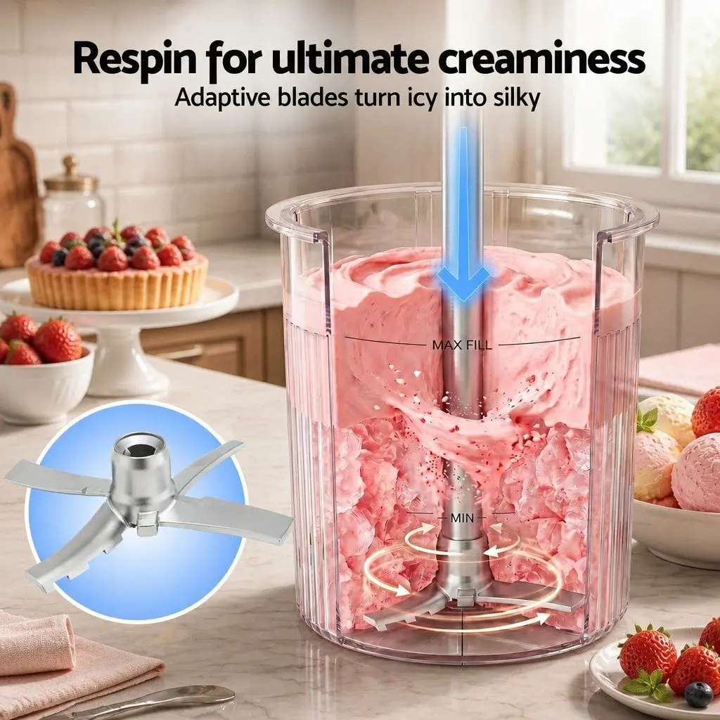 10-in-1 Ice Cream Maker Machine Kitchen Appliance Black