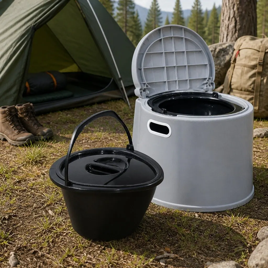 Portable Camping Toilet Outdoor Use 6L Capacity
