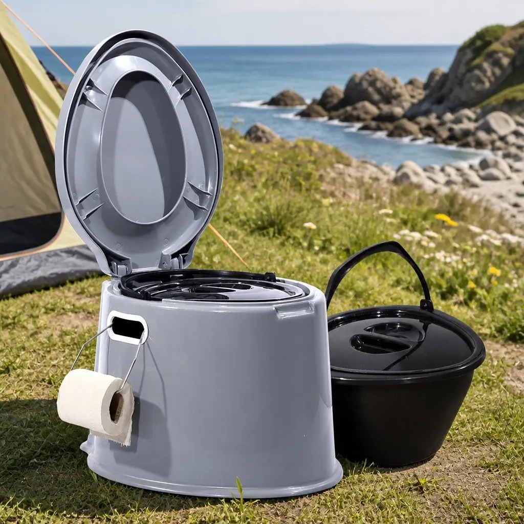 Portable Camping Toilet Outdoor Use 6L Capacity