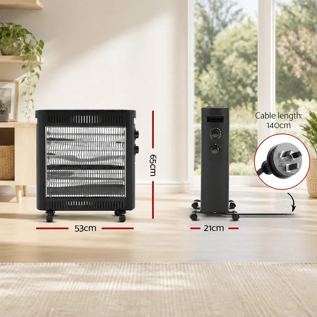 Infrared Heater with Quartz Elements 2200W