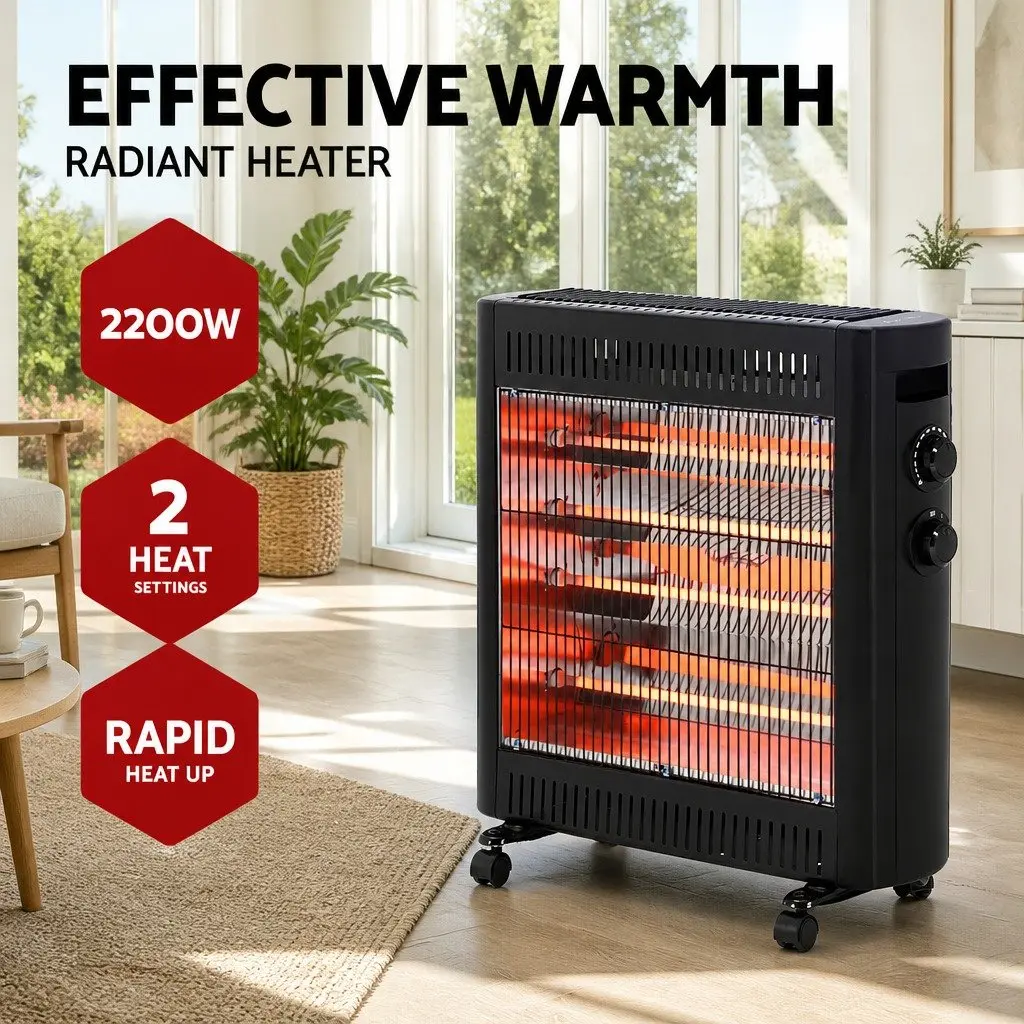 Infrared Heater with Quartz Elements 2200W