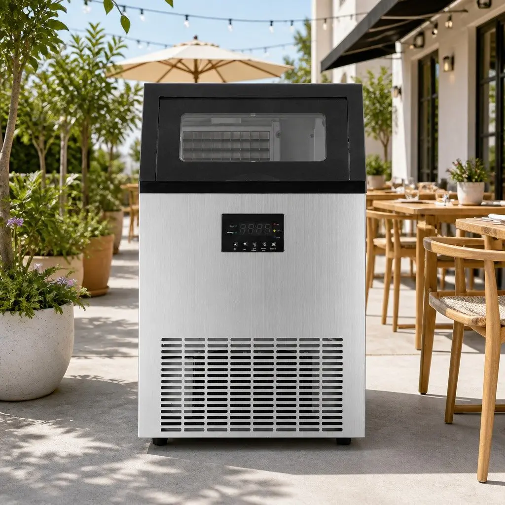 Commercial Ice Maker Machine for Cafes Restaurants Bars 45kg Daily Capacity