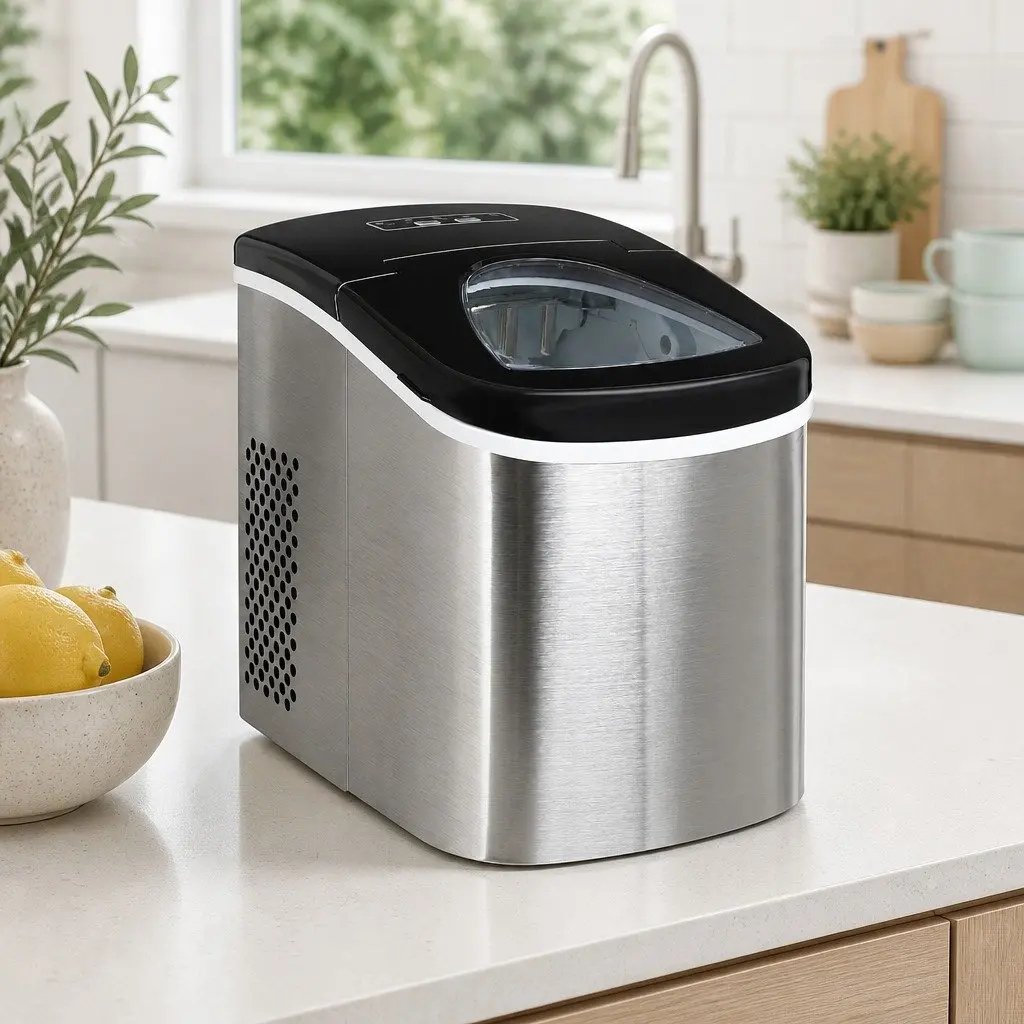Ice Maker Portable Countertop 2.4L Silver Quick Freezing