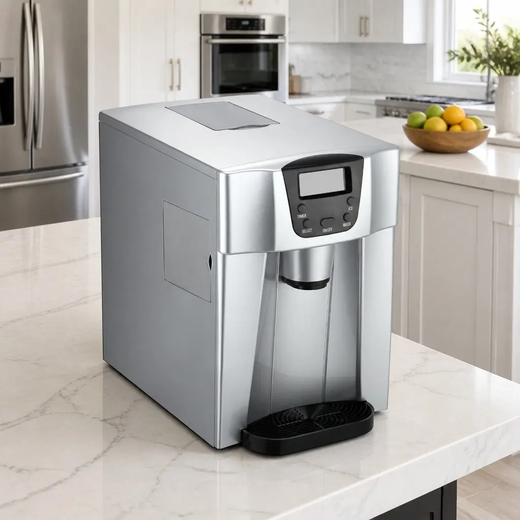Portable Ice Maker for Kitchen Countertop 2L Water Dispenser Silver