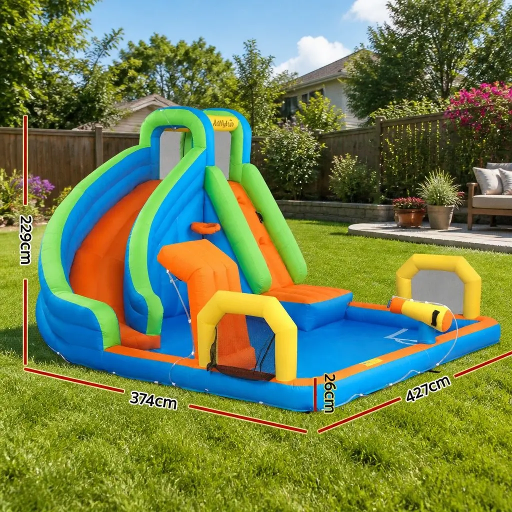 Kids Inflatable Water Park Slide Outdoor Play 427x374cm