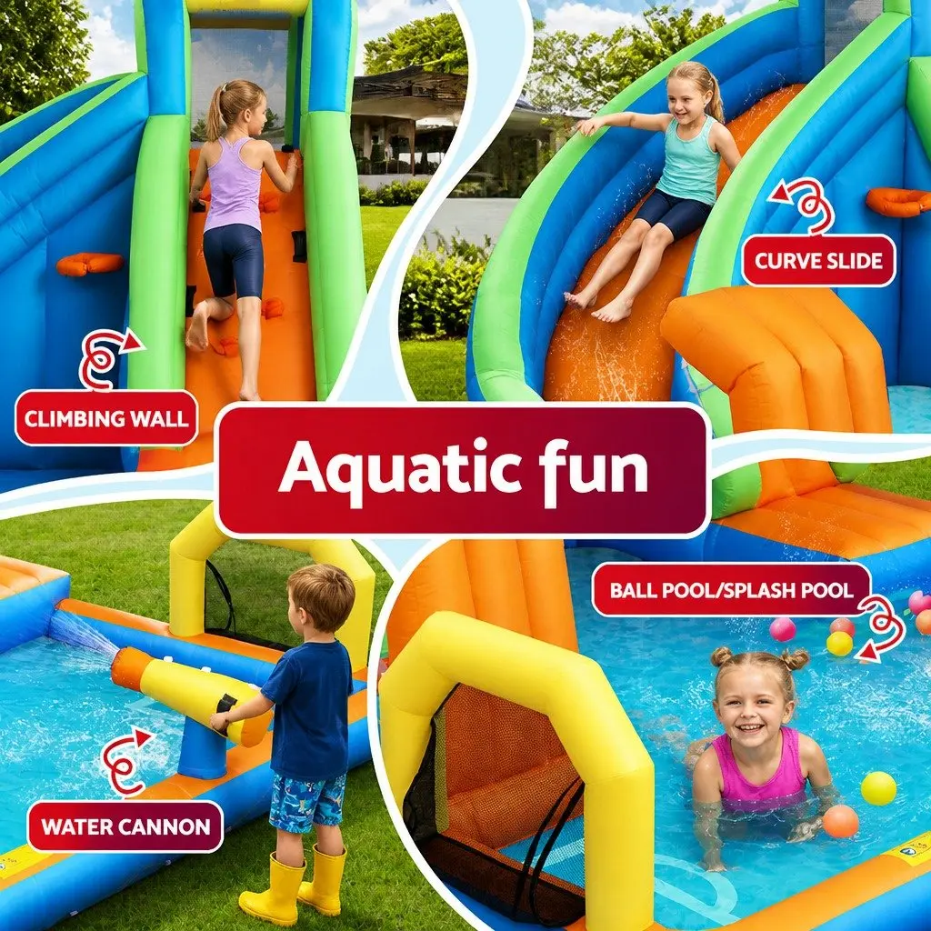 Kids Inflatable Water Park Slide Outdoor Play 427x374cm