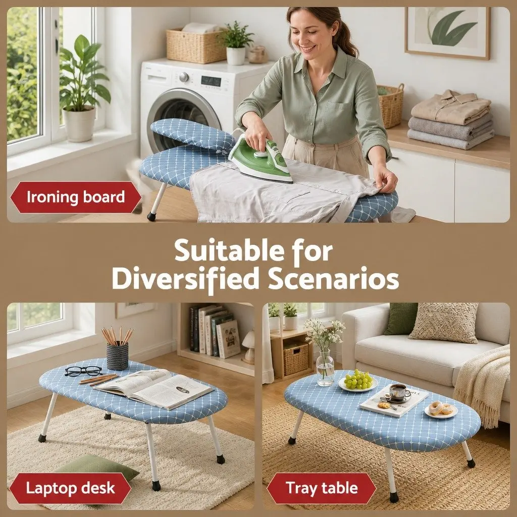 Tabletop Ironing Board Compact Portable Iron Rest Sleeve Board for Small Spaces