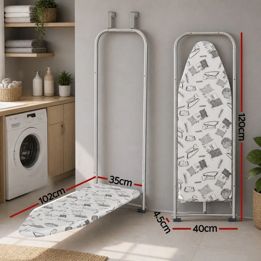 Wall Mounted Ironing Board Foldable Storage Space Saving Laundry Home Iron