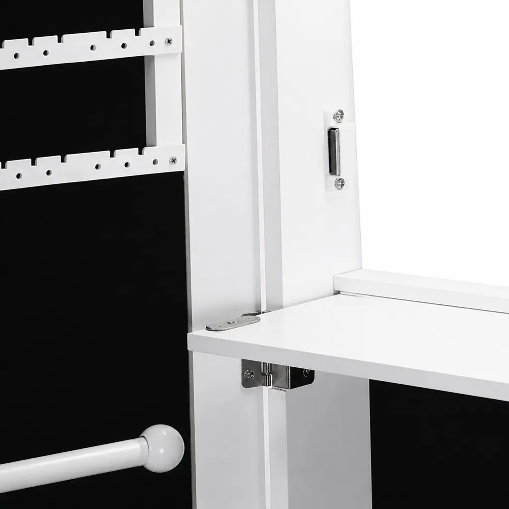 Jewellery Cabinet Full Length Mirror Wall Mounted Door Hanging Storage Organiser 37cm x 9cm x 122cm