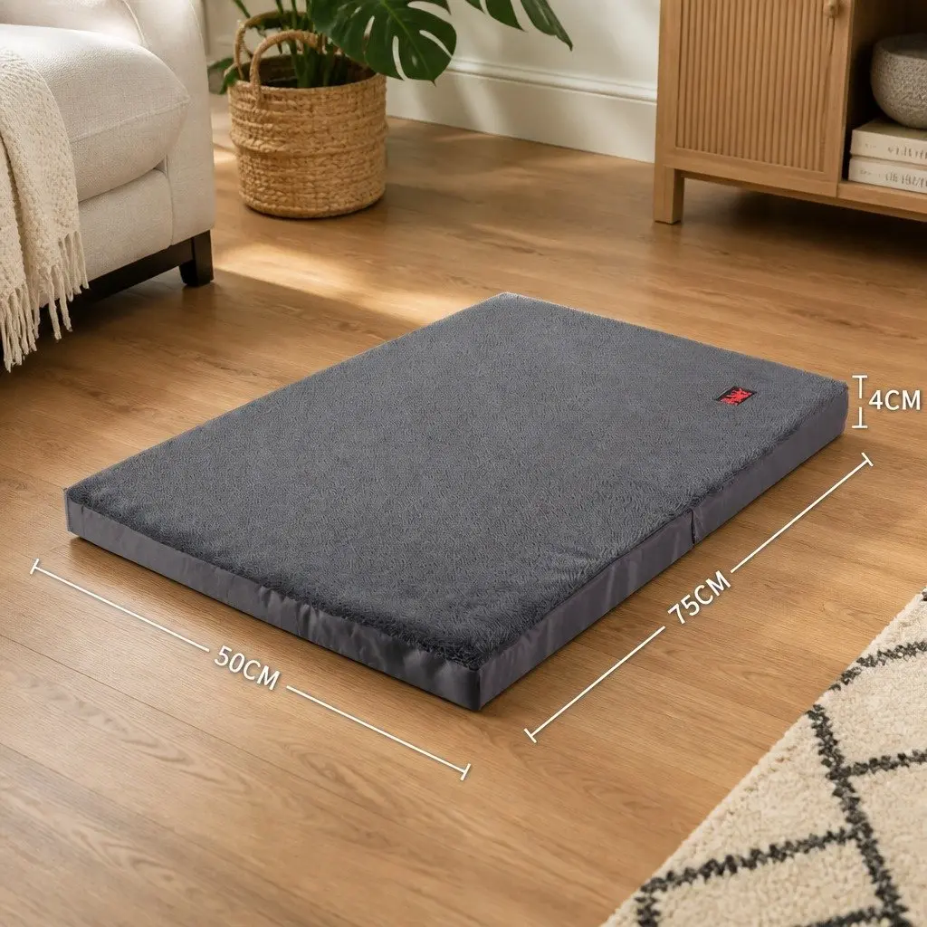 Foldable Medium Grey Dog Bed