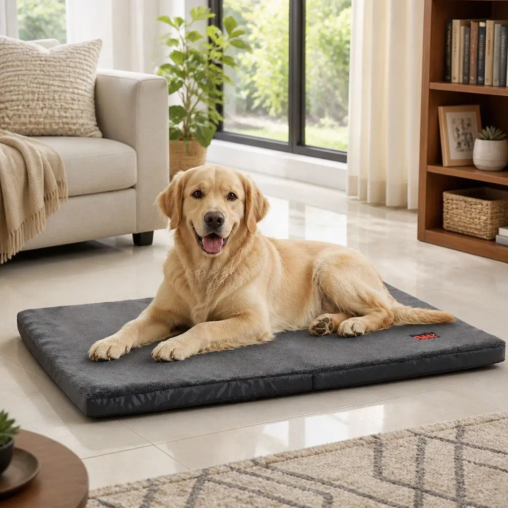 Foldable Medium Grey Dog Bed