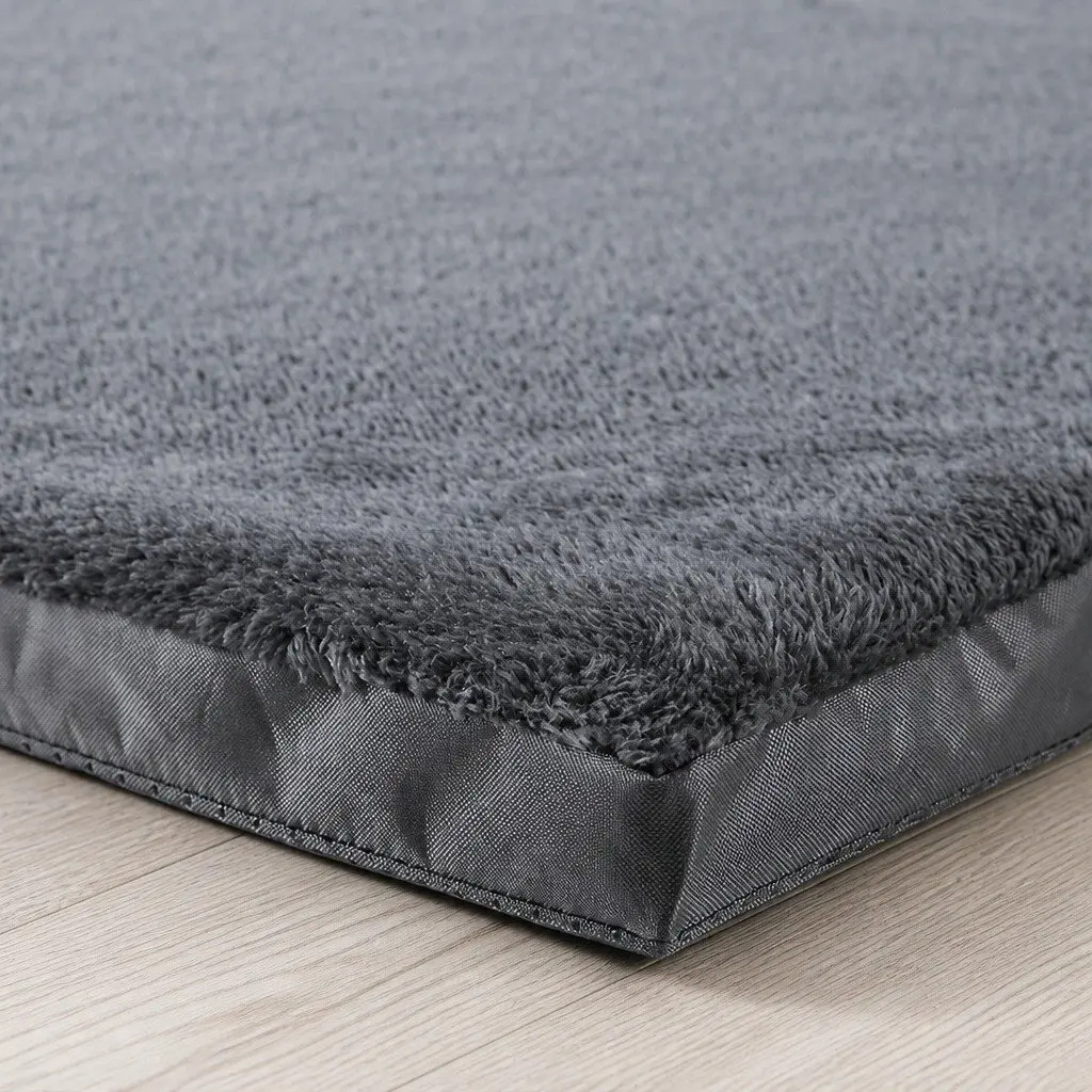 Foldable Pet Bed for Dogs and Puppies X-Large Grey Portable Washable Cover