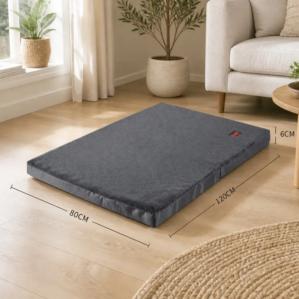 Pet Bed Foldable Dog Puppy Mattress XX-Large Grey Portable Sleep Mat