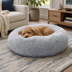 Medium Grey Pet Bed with Specific Dimensions and Materials