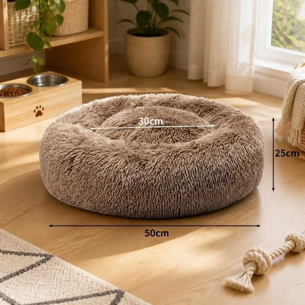 Donut-Shaped Dog Bed for Small Pets