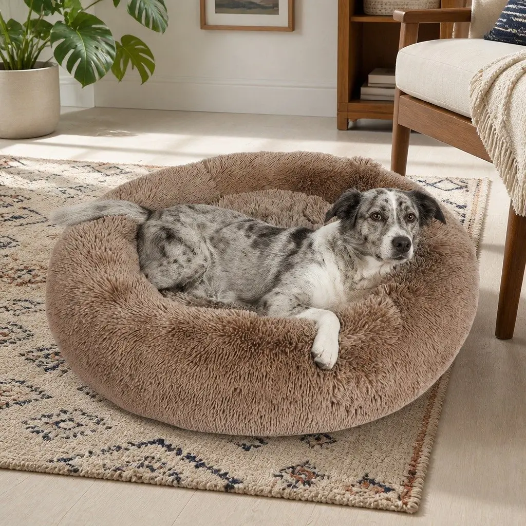 Donut-Shaped Dog Bed for Small Pets