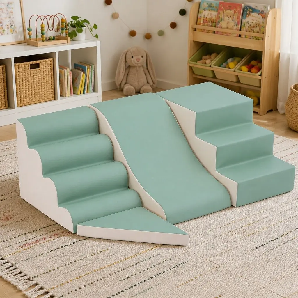 Kids Climbing Blocks Indoor Playset 4 Piece Soft Foam Toddler Activity Toy