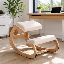 Compact Kneeling Chair: 54.5 x 84 x 56cm Steel and Foam