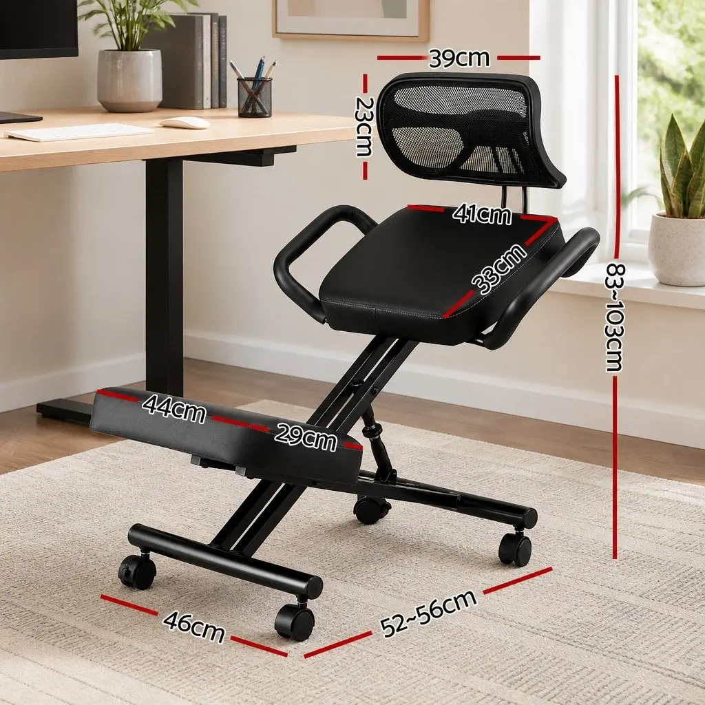 Kneeling Chair Office Home Ergonomic Posture Support Mesh Back Rest Adjustable Height