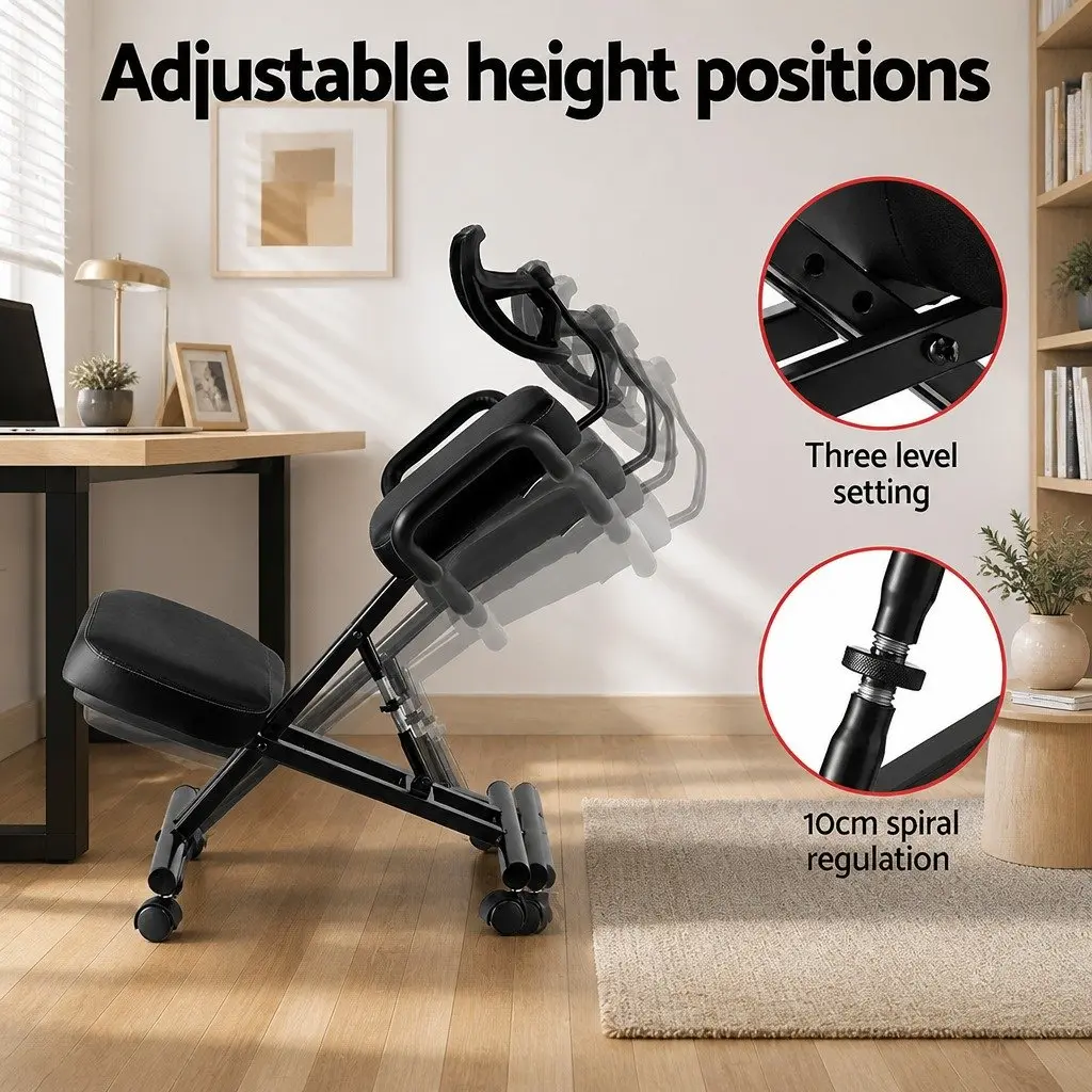 Kneeling Chair Office Home Ergonomic Posture Support Mesh Back Rest Adjustable Height