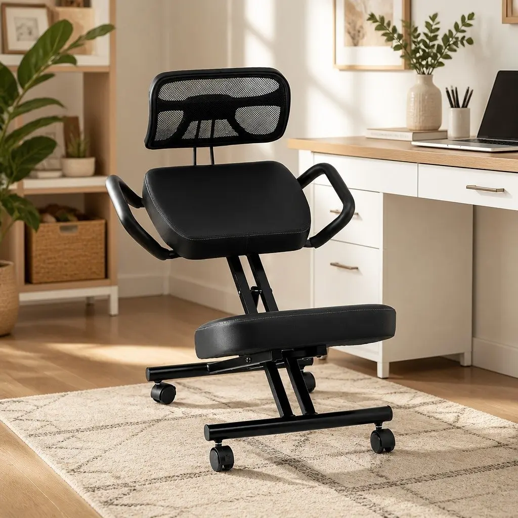 Kneeling Chair Office Home Ergonomic Posture Support Mesh Back Rest Adjustable Height