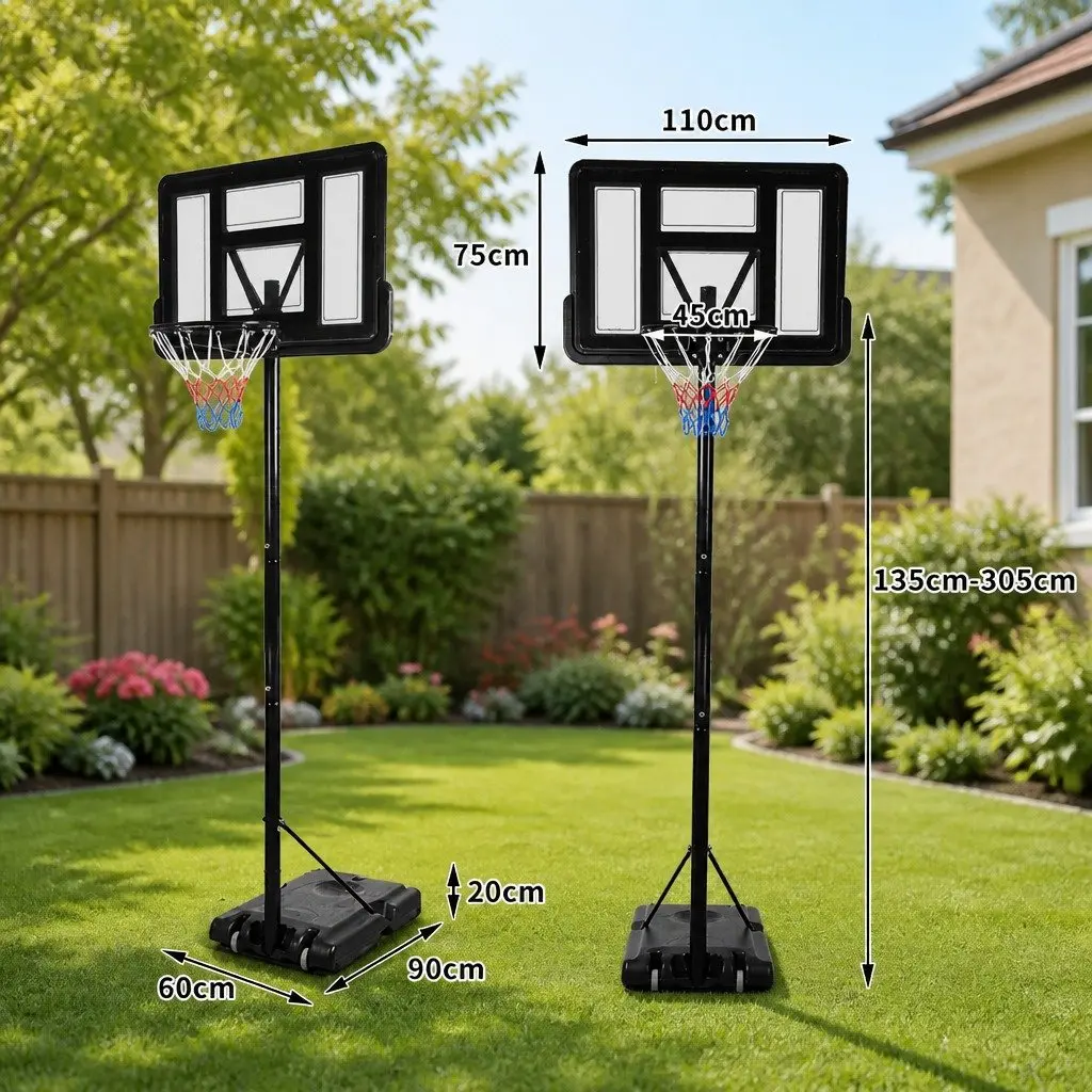 Portable Basketball Hoop with Adjustable Height