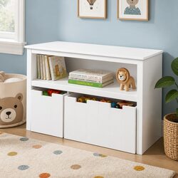 Kids Toy Storage Unit: 95.5cm W x 33cm D x 61cm H