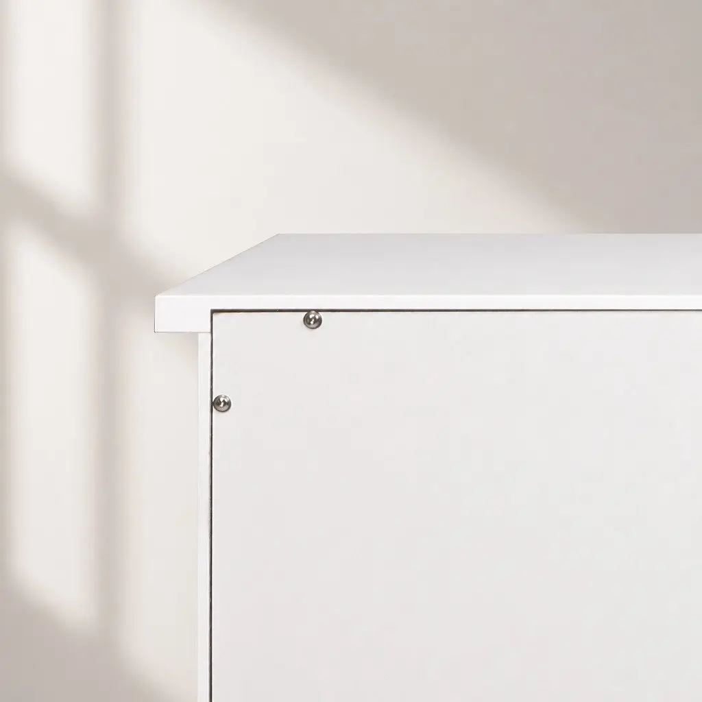 Kids Toy Storage Unit Organiser with Drawers and Shelves White Playroom 95.5cm W x 33cm D x 61cm H